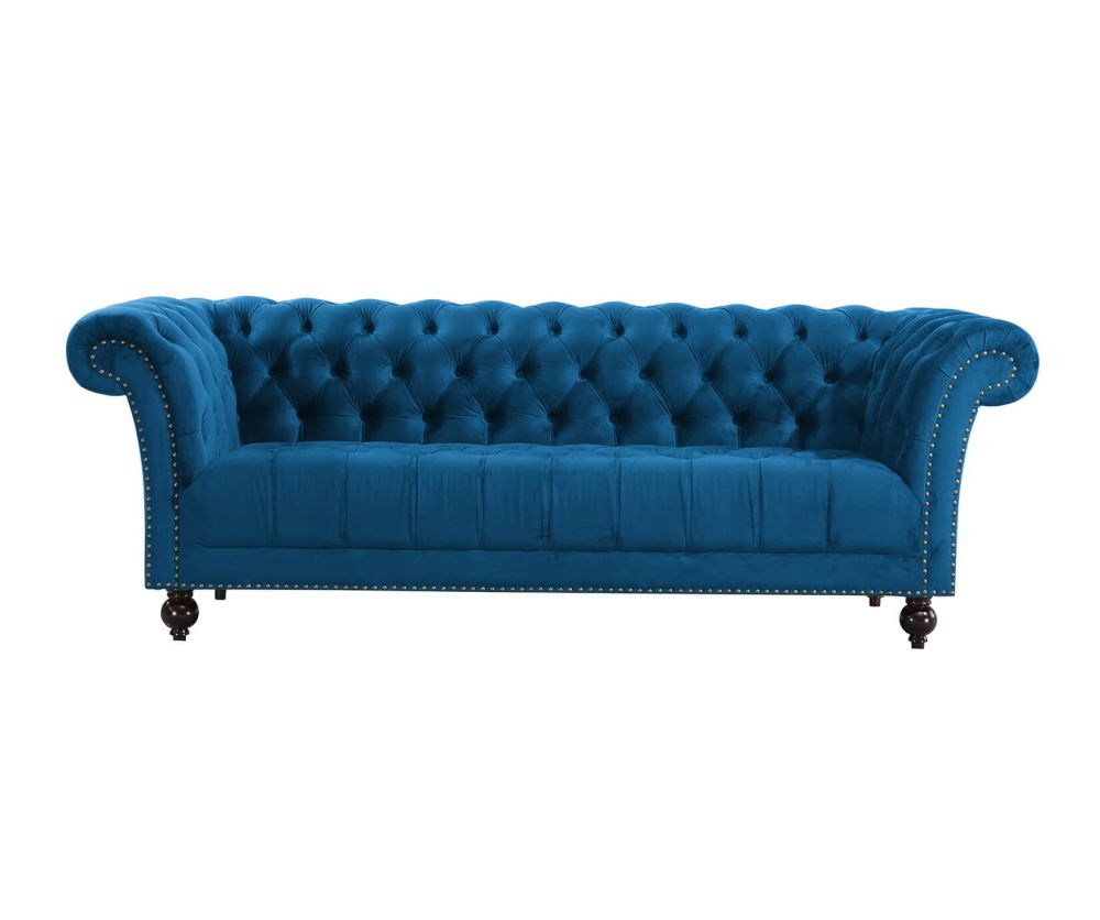 Birlea Furniture Chester Blue Fabric 3 Seater Sofa