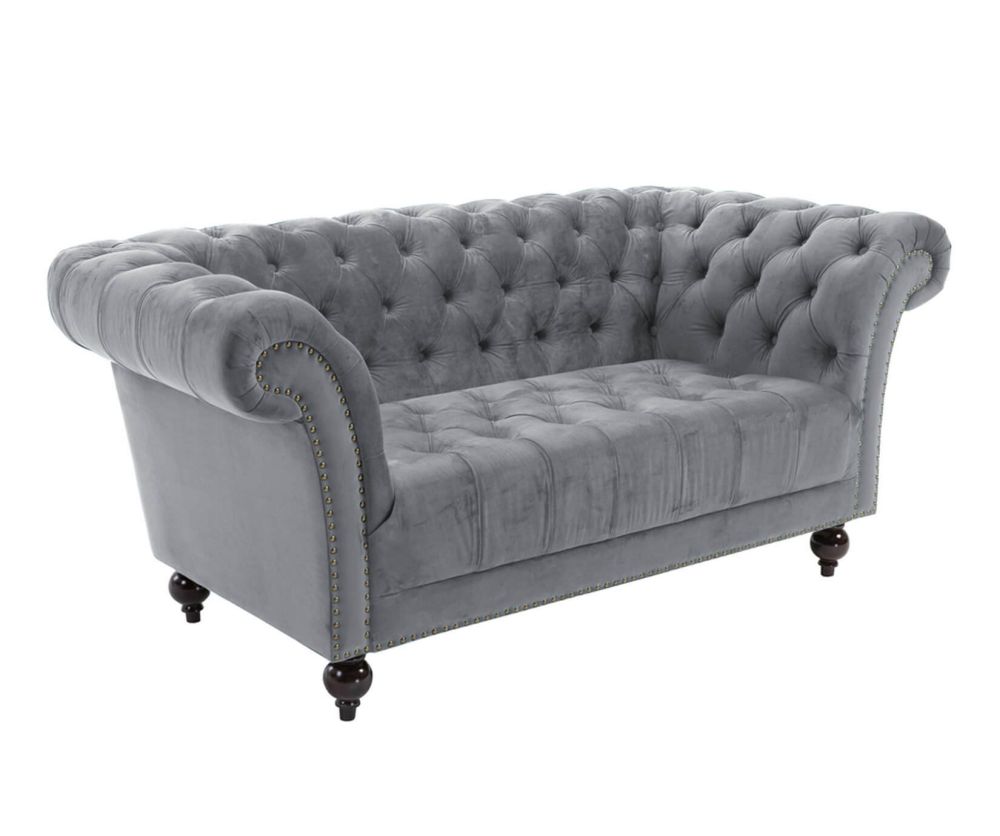 Birlea Furniture Chester Grey Fabric 2 Seater Sofa