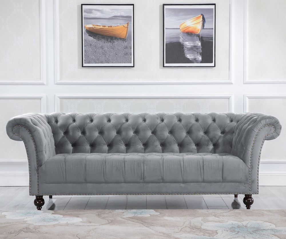 Birlea Furniture Chester Grey Fabric 3 Seater Sofa