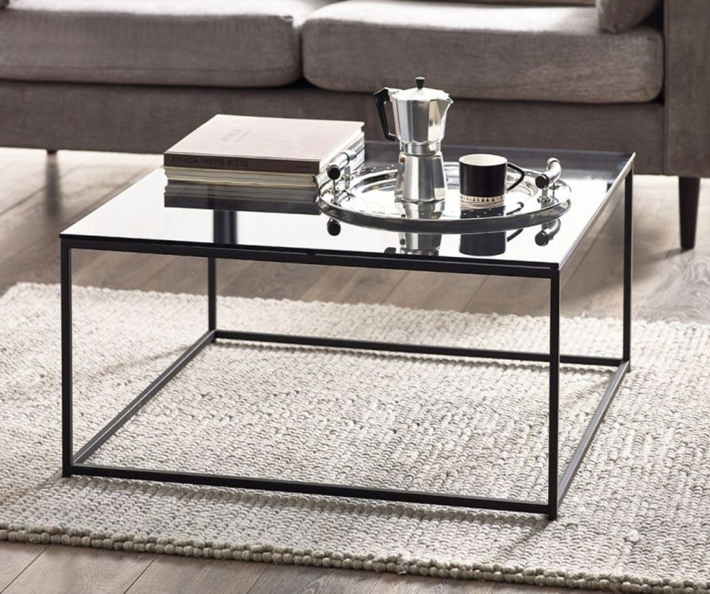 Julian Bowen Chicago Smoked Glass Square Coffee Table