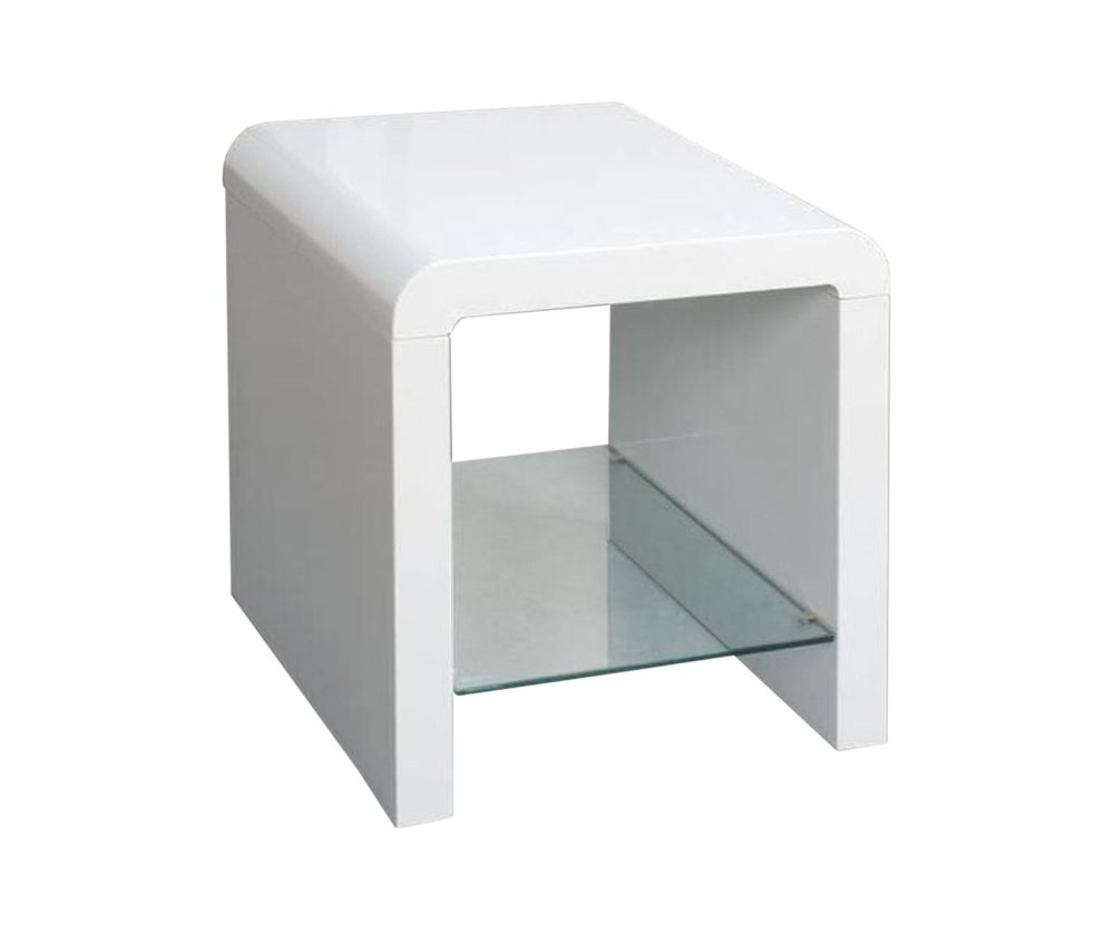 Annaghmore Clarus White End Table