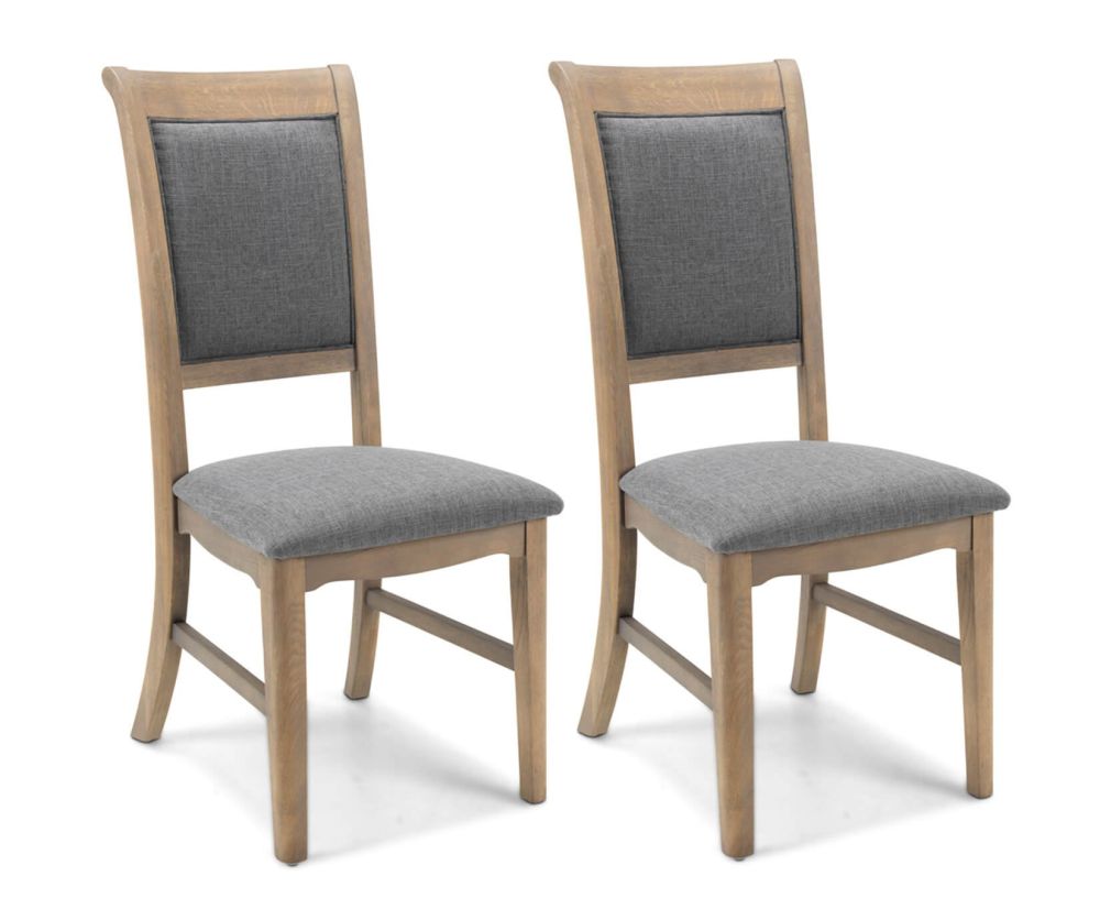 Heritance Colmare Grey Washed Oak Dining Chair in Pair
