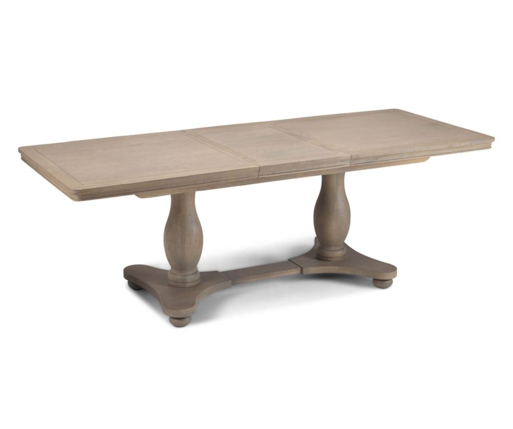 Heritance Colmare Grey Washed Oak Pedestal Extension Dining Table