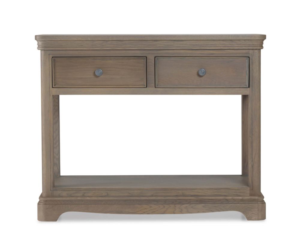 Heritance Colmare Grey Washed Oak 2 Drawer Console Table