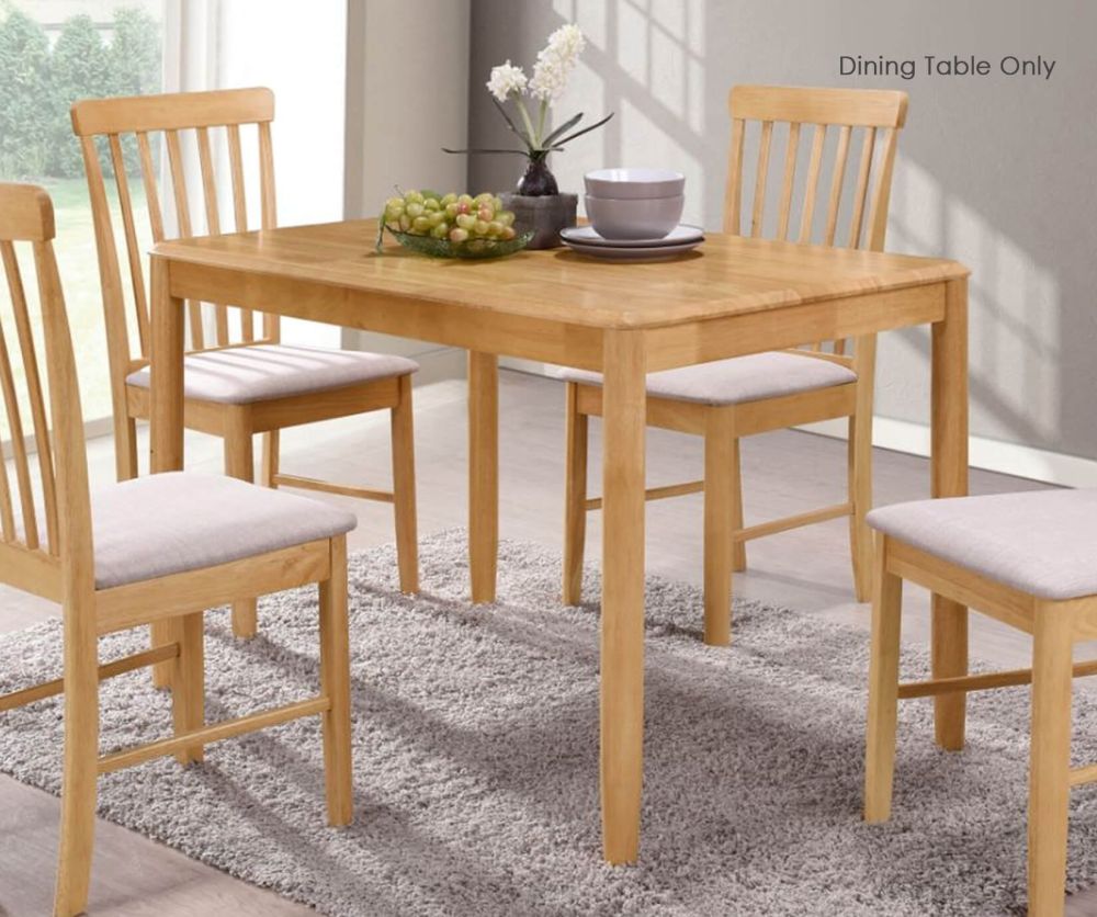 Annaghmore Cologne Light Oak Fixed Top Dining Table Only