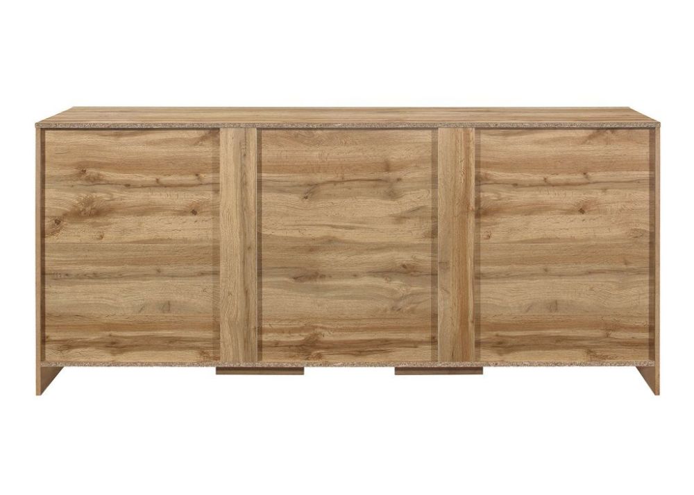 Birlea Furniture Compton Oak 3 Drawer 2 Door Sideboard