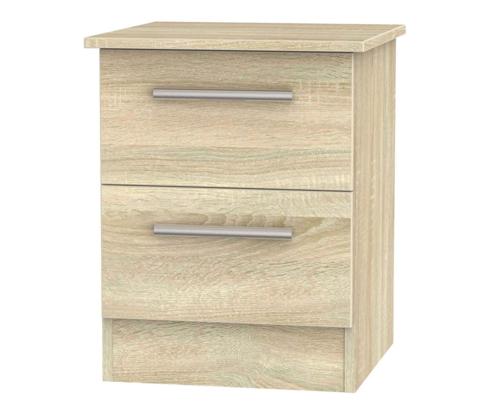 Welcome Furniture Contrast Bardolino 2 Drawer Locker Bedside Cabinet