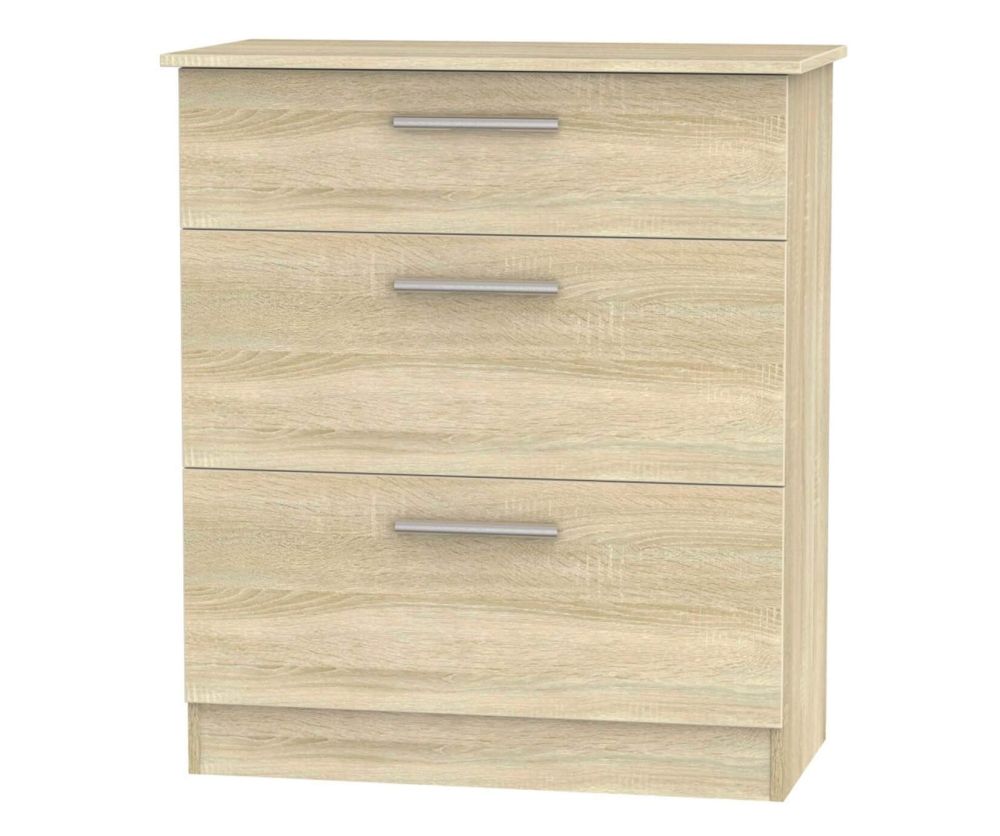 Welcome Furniture Contrast Bardolino 3 Drawer Deep Chest