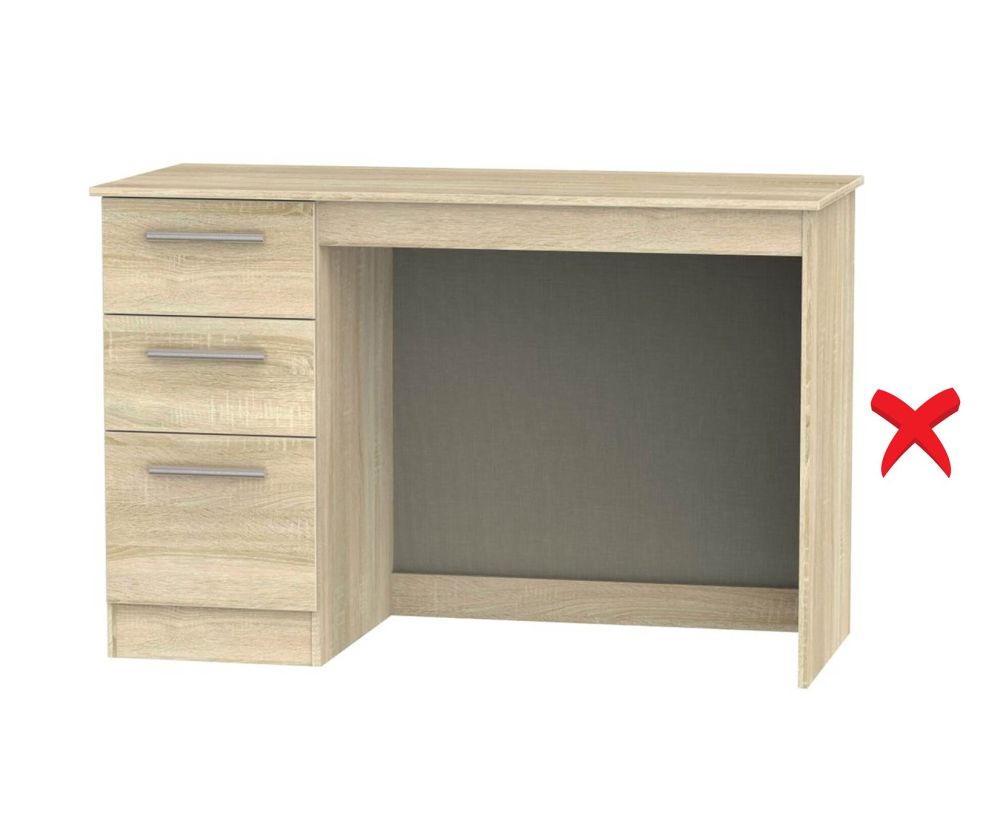 Welcome Furniture Contrast Bardolino 3 Drawer Desk