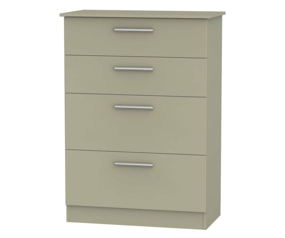 Welcome Furniture Contrast Mushroom 4 Drawer Deep Chest
