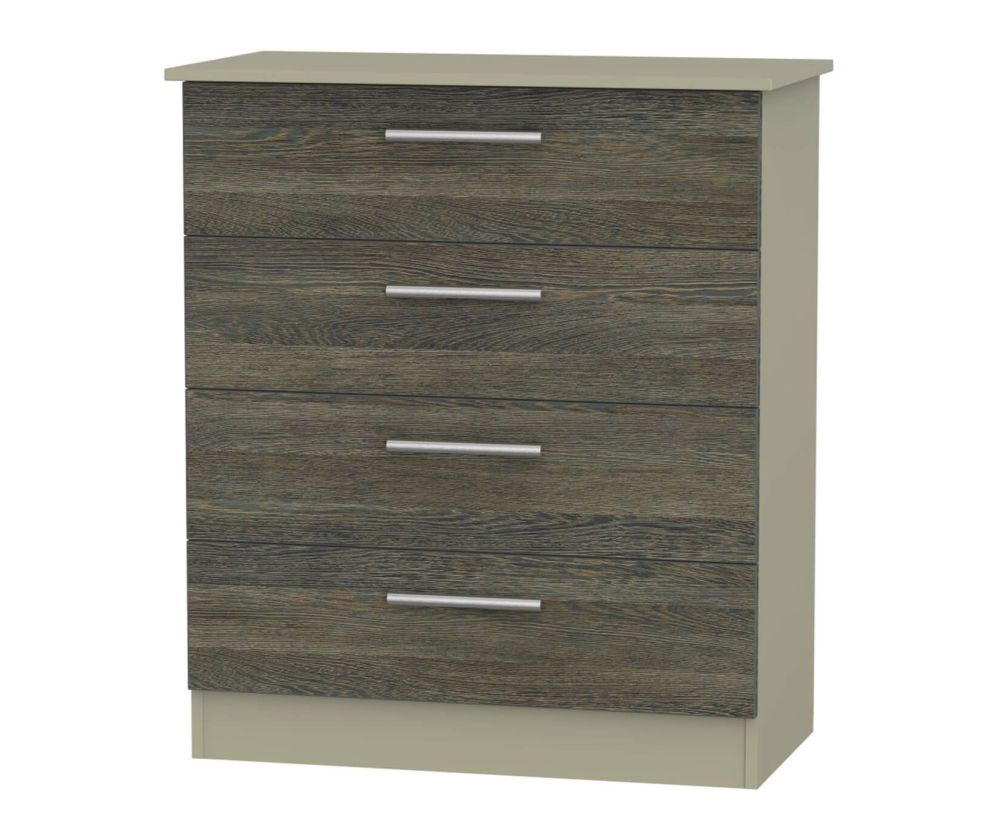 Welcome Furniture Contrast Panga And Mushroom 4 Drawer Chest