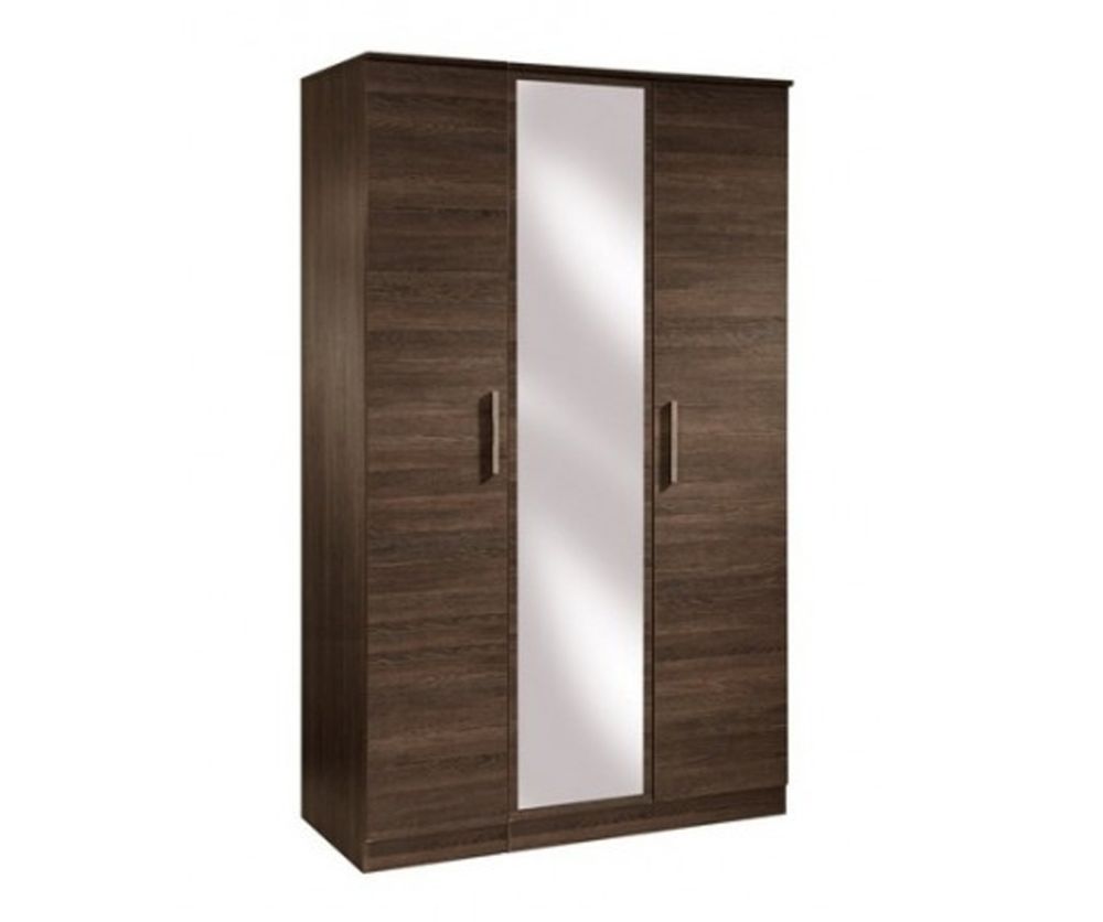 Welcome Furniture Contrast Tall Triple Wardrobe with Mirror