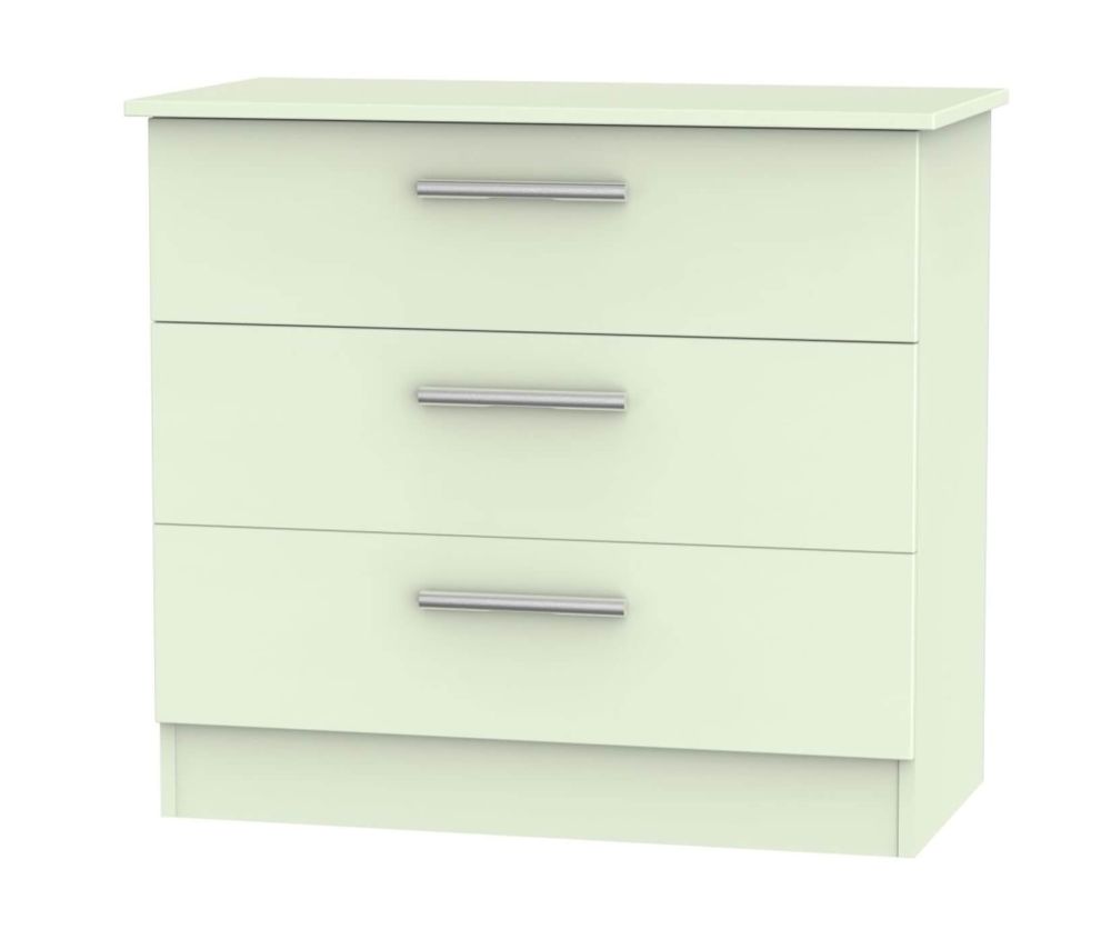 Welcome Furniture Contrast Vanilla 3 Drawer Chest