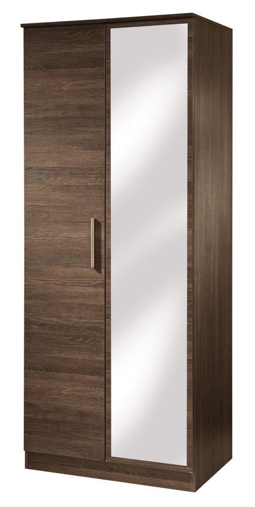 Welcome Furniture Contrast Tall 2ft6in Mirror Wardrobe