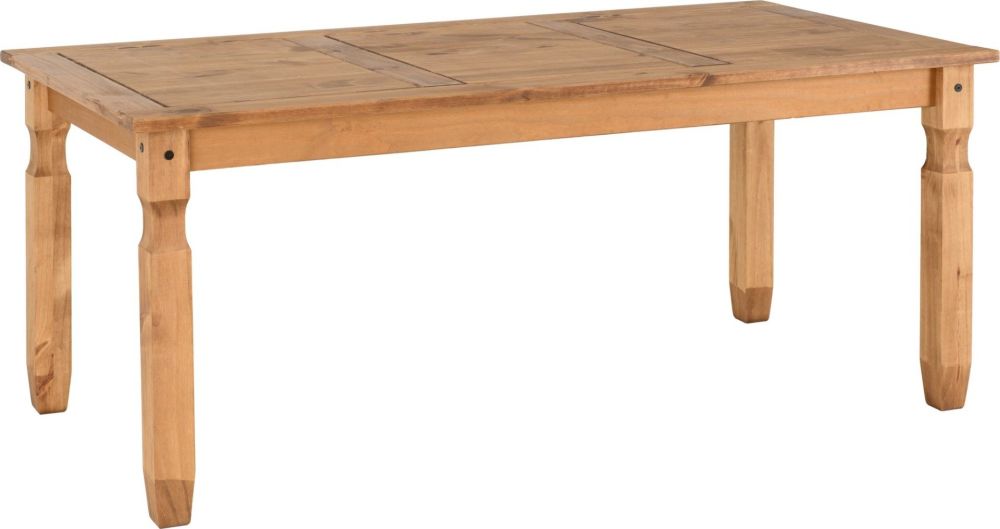 Seconique Corona Distressed Waxed Pine 6' Dining Table Only