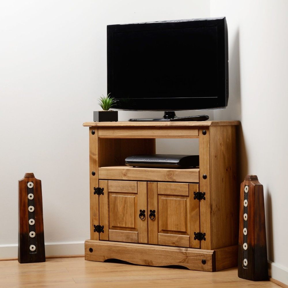 Seconique Corona Pine Corner TV Cabinet 