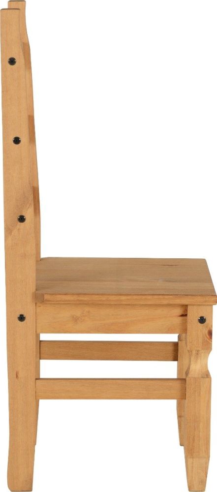 Seconique Corona Waxed Pine Finish Dining Chair X 2
