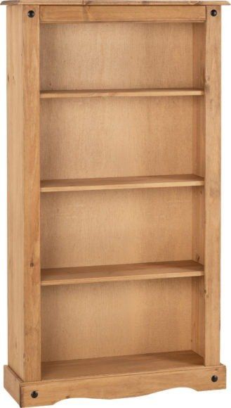 Seconique Corona Waxed Pine Medium Bookcase