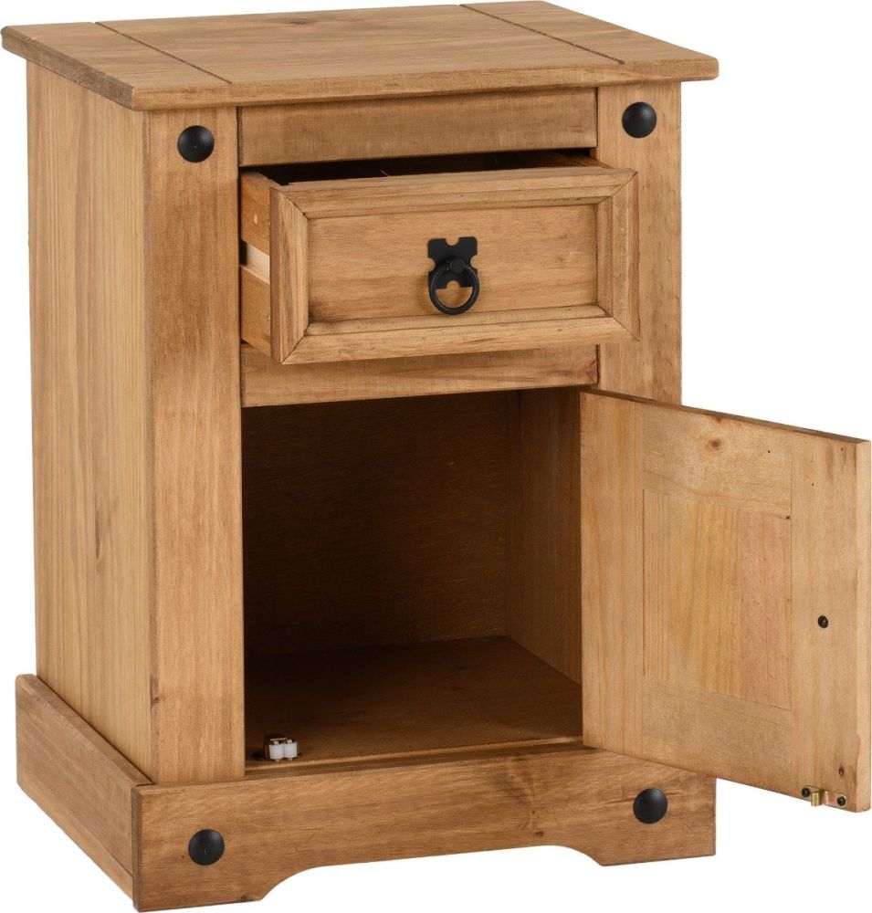 Seconique Corona Petite Pine Bedside Cabinet