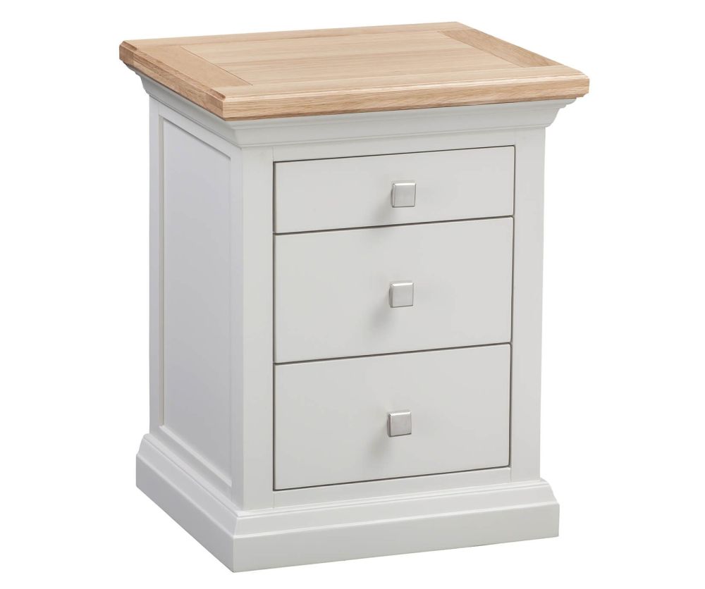 Homestyle GB Cotswold Painted Oak 3 Drawer Bedside