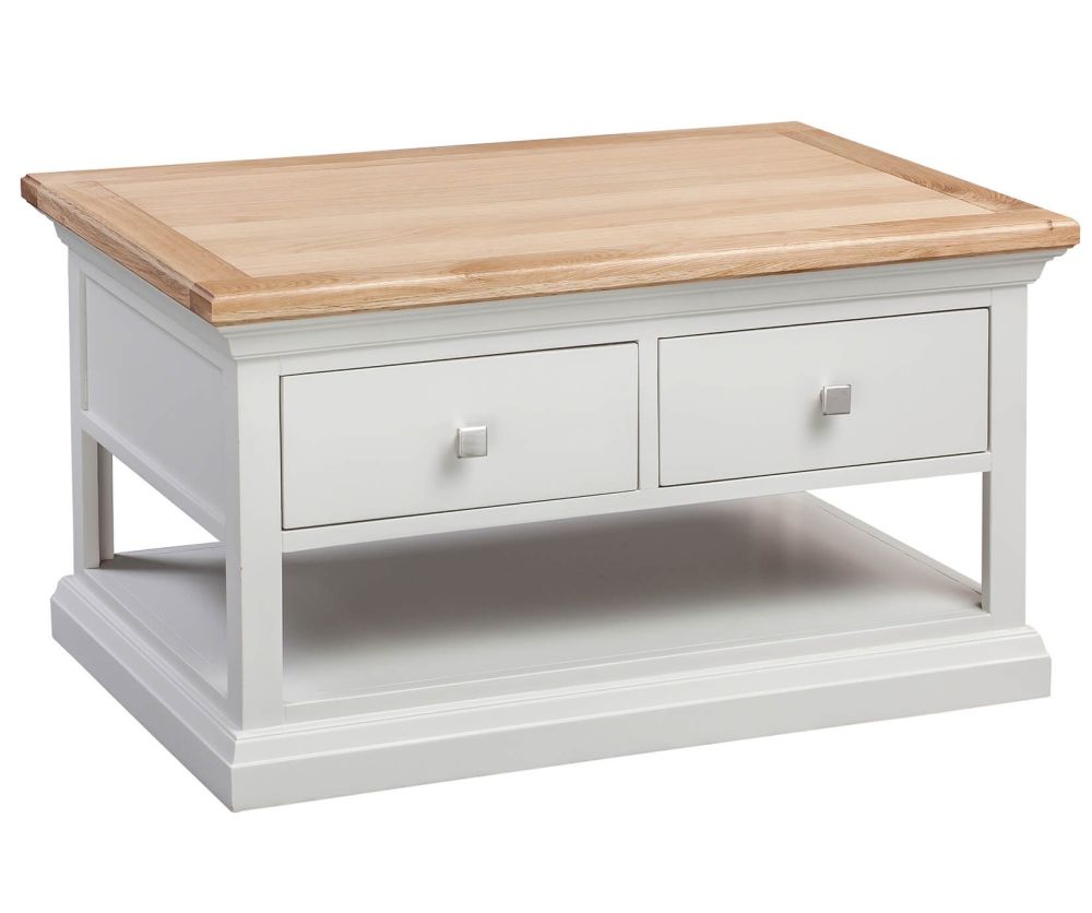 Homestyle GB Cotswold Painted Oak 2 Drawer Coffee Table