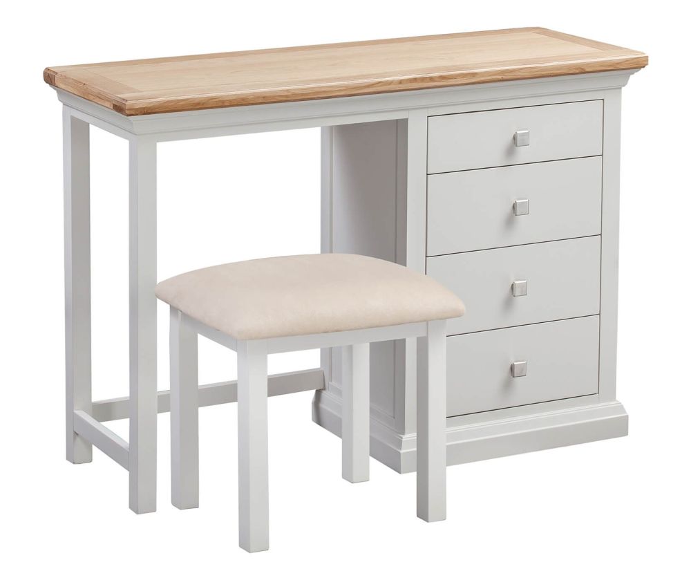Homestyle GB Cotswold Painted Oak Dressing Table and Stool