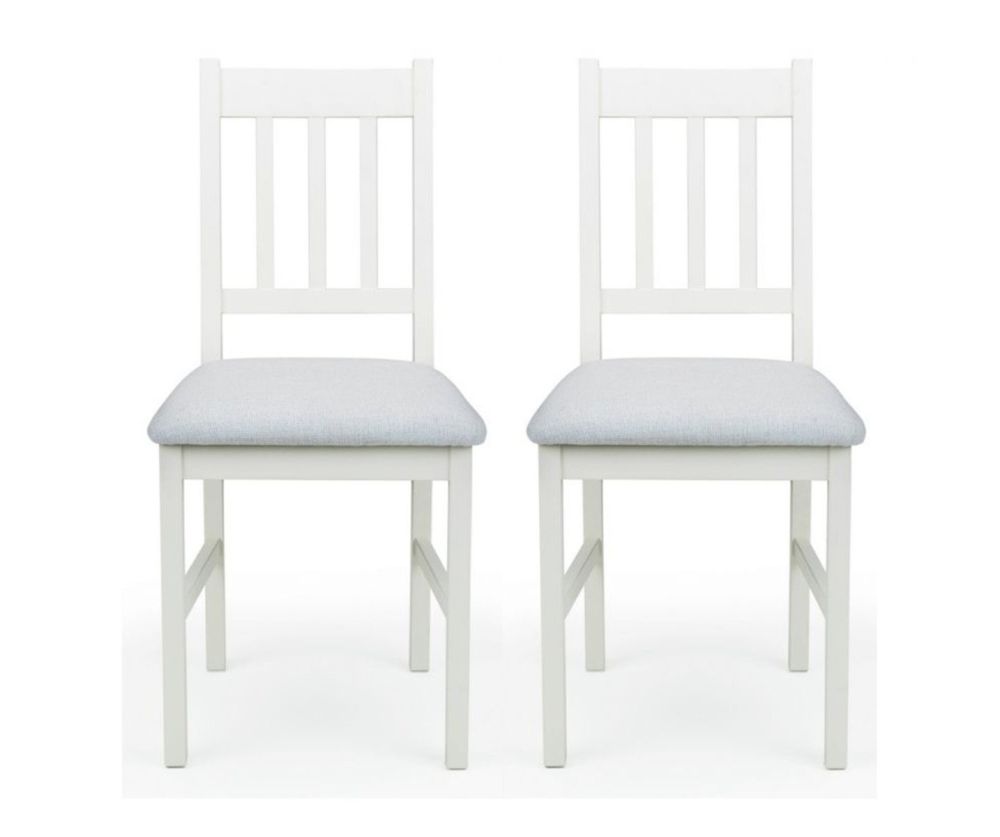 Julian Bowen Coxmoor White Dining Chair in Pair