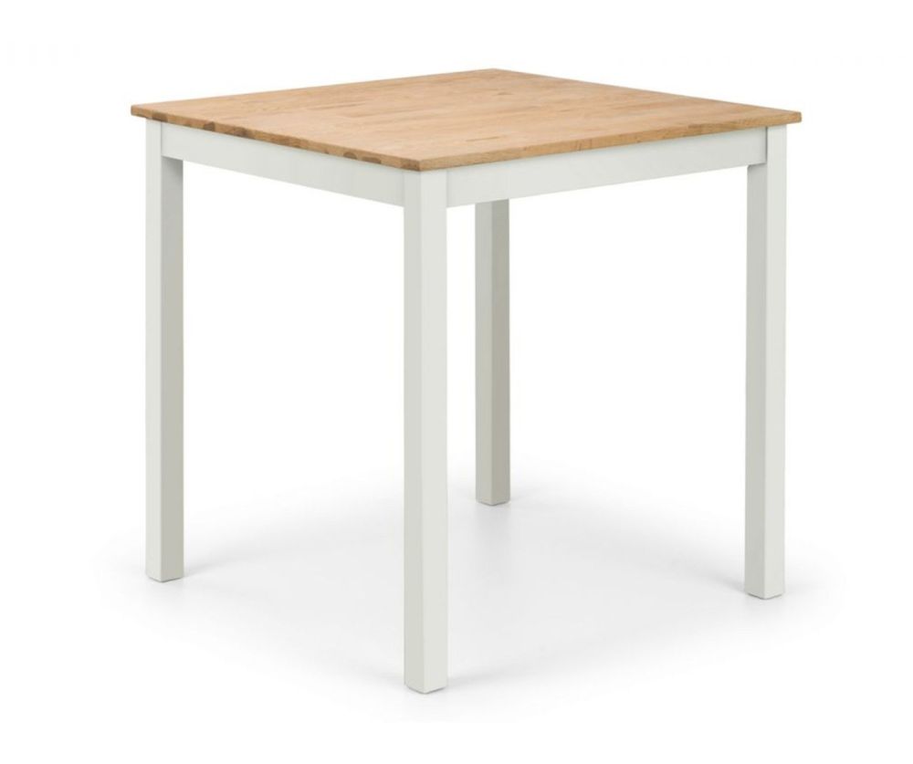 Julian Bowen Coxmoor White and Oak Square Dining Table Only