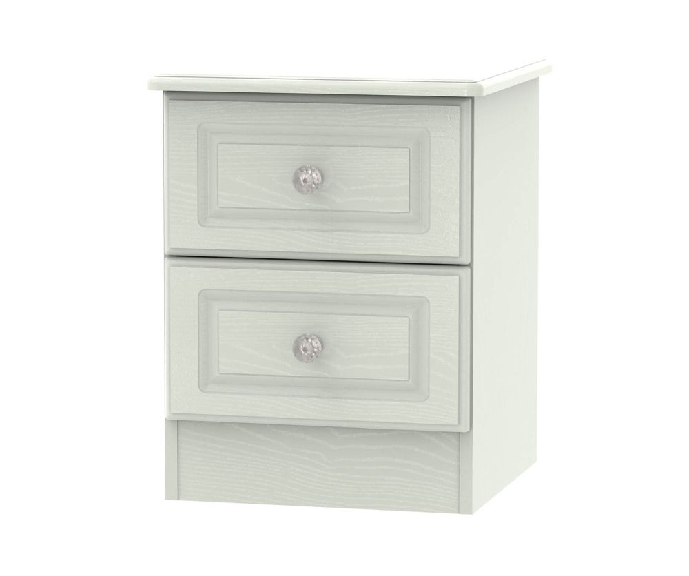 Welcome Furniture Crystal Kaschmir Ash 2 Drawer Locker Bedside Cabinet