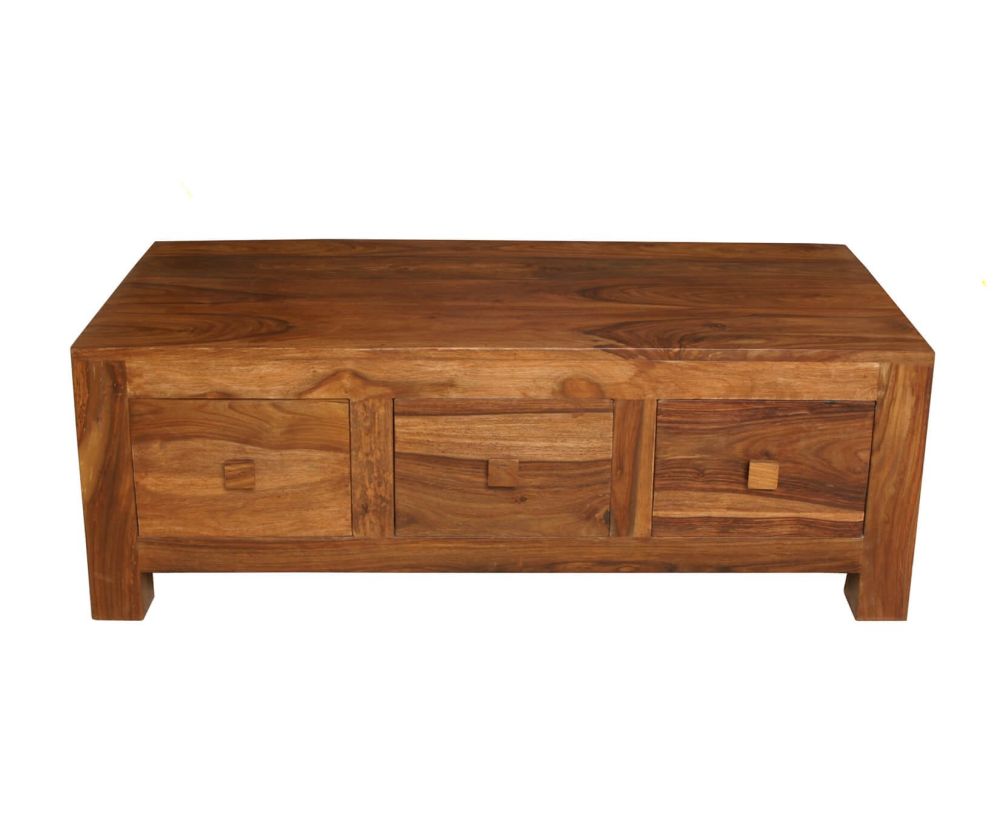 Cube Petite 3 Drawer Coffee Table