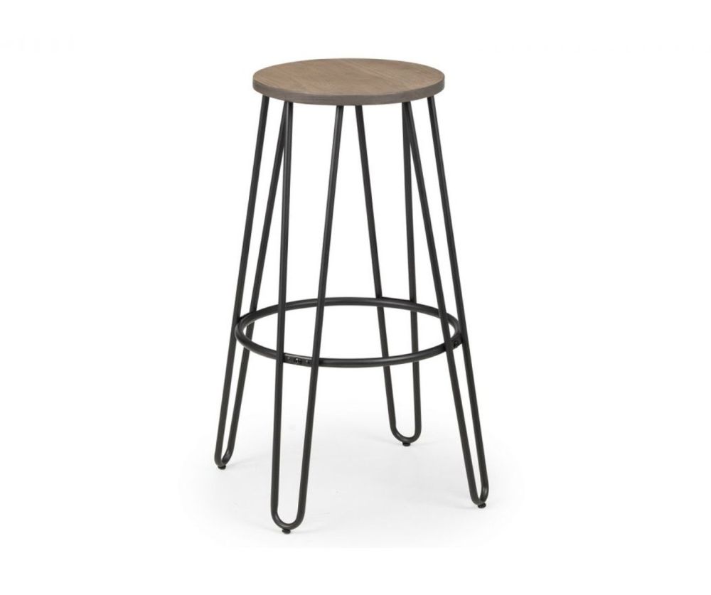 Julian Bowen Dalston Round Bar Table with 2 Stool