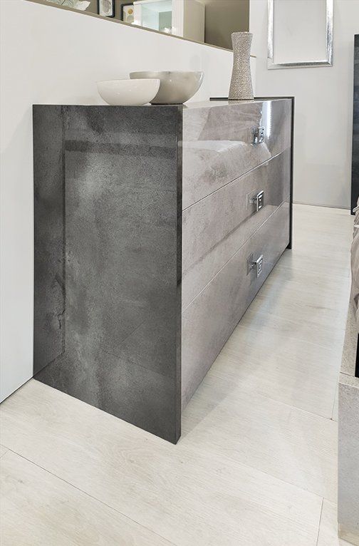 SM Italia Debora Grey Large 3 Drawer Dresser