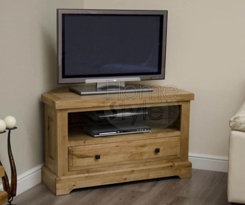 Homestyle GB Deluxe Oak Corner TV Unit