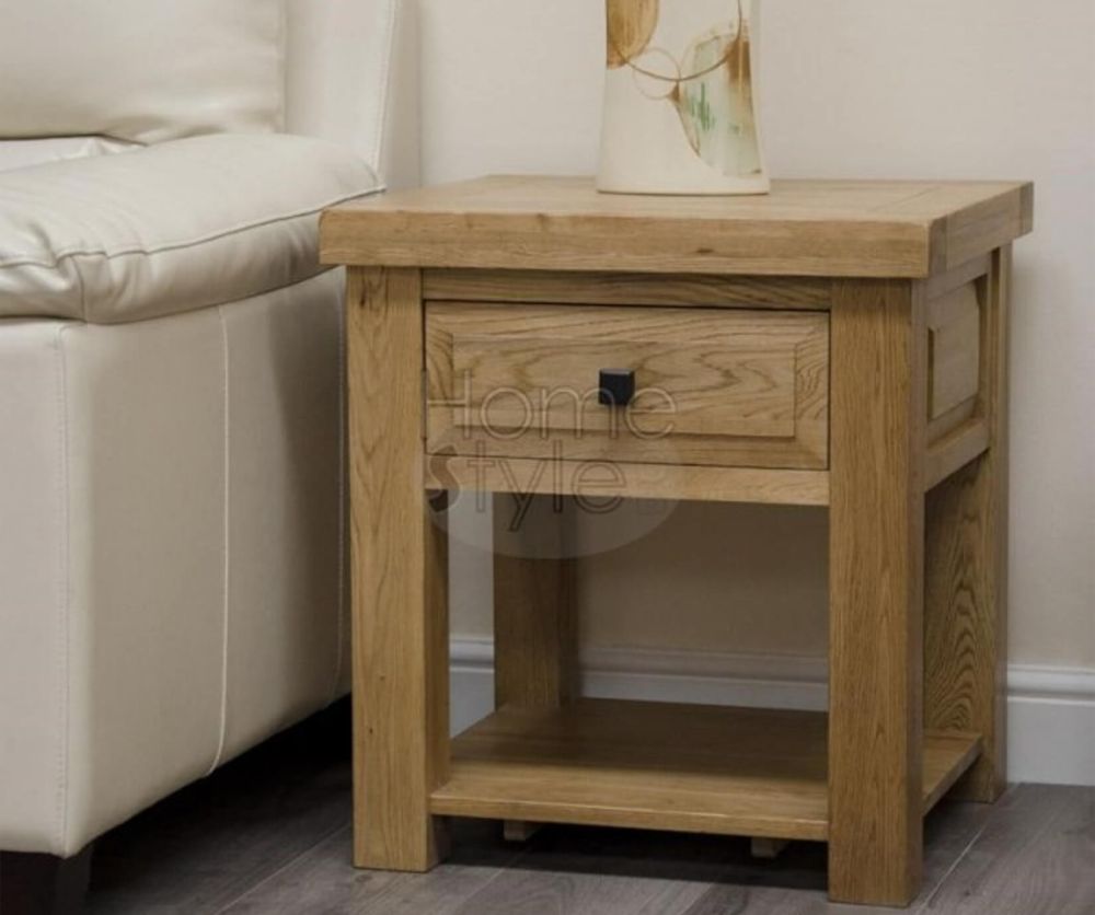 Homestyle GB Deluxe Oak Lamp Table