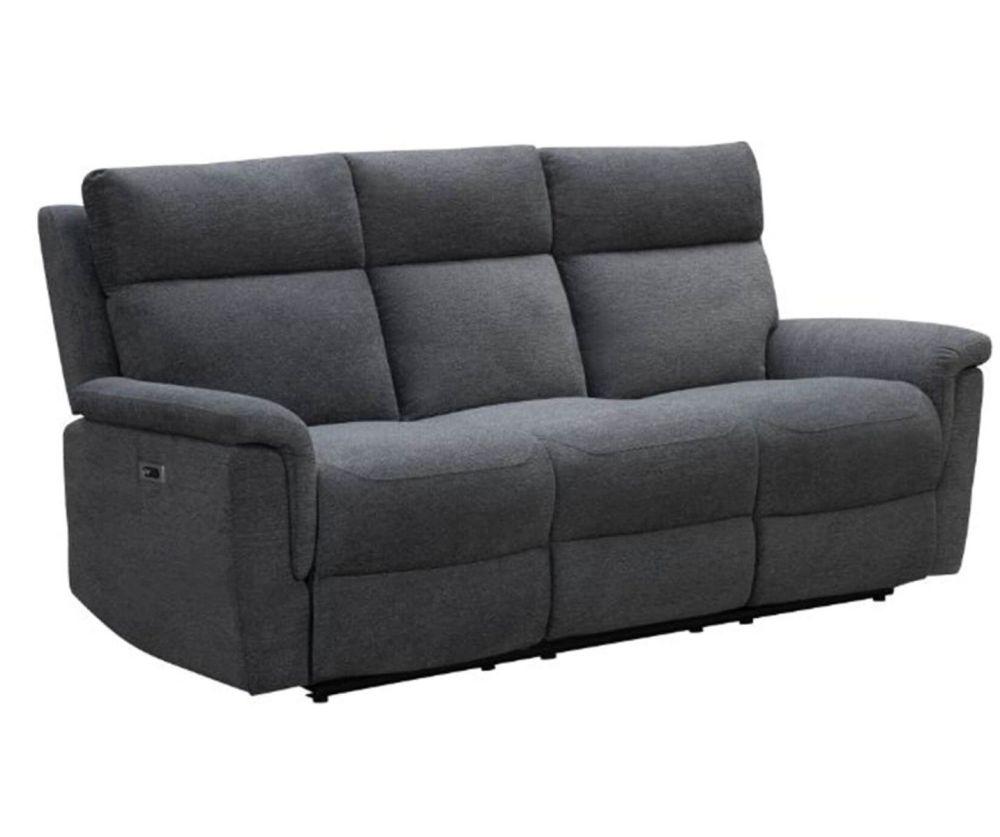 Furniture Link Detroit Grey Fabric 3 Seater Sofa