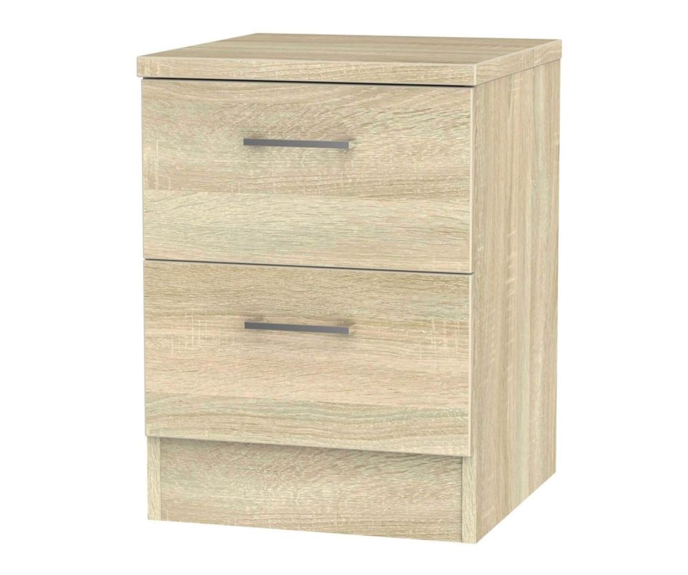 Welcome Furniture Devon Bardolino 2 Drawer Locker Bedside Cabinet
