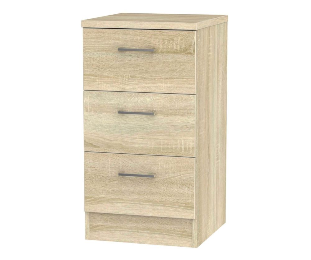 Welcome Furniture Devon Bardolino 3 Drawer Locker Bedside Cabinet