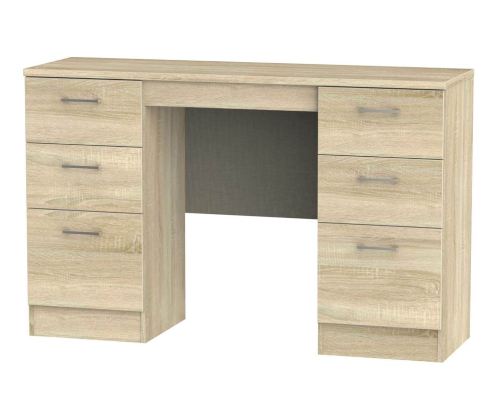 Welcome Furniture Devon Bardolino Kneehole Double Pedestal Dressing Table