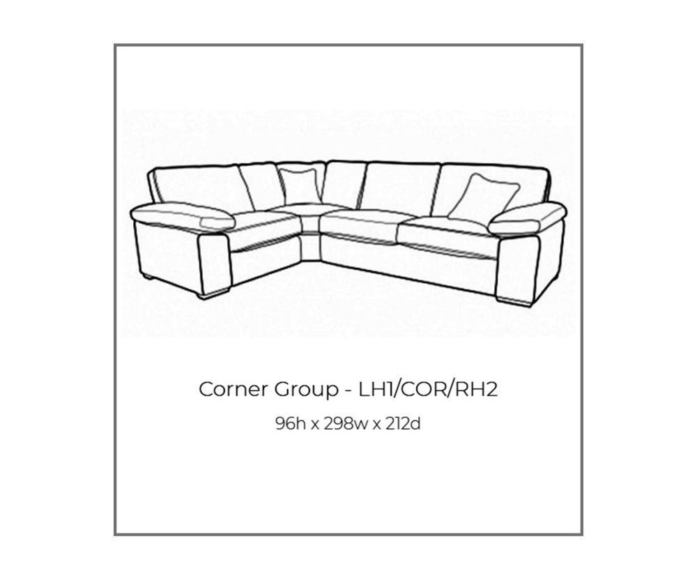 Buoyant Upholstery Dexter Fabric Corner Sofa (L1, CO, R2)