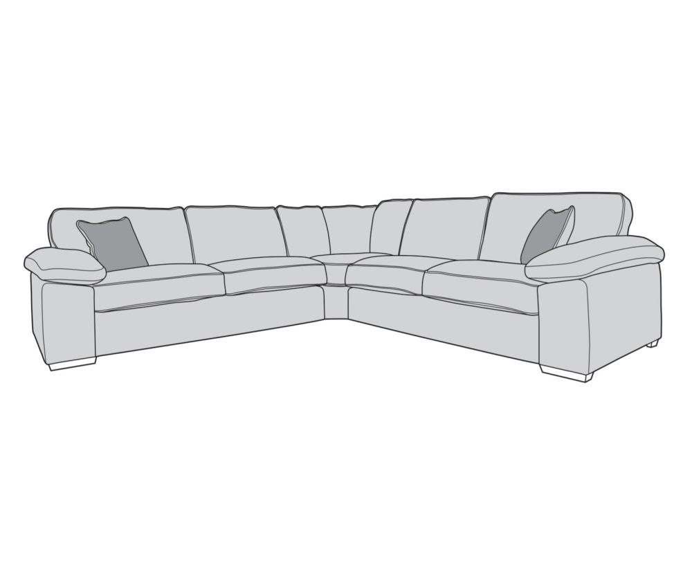Buoyant Upholstery Dexter Fabric Large Corner Sofa (LH2,COR,RH2)