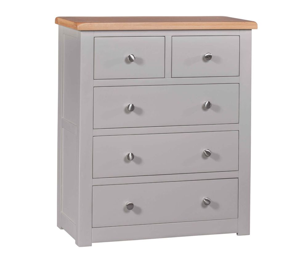Homestyle GB Diamond Painted Oak 3+2 Drawer Chest