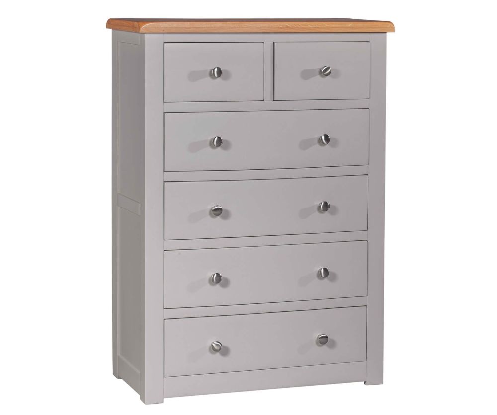 Homestyle GB Diamond Painted Oak 4+2 Drawer Chest