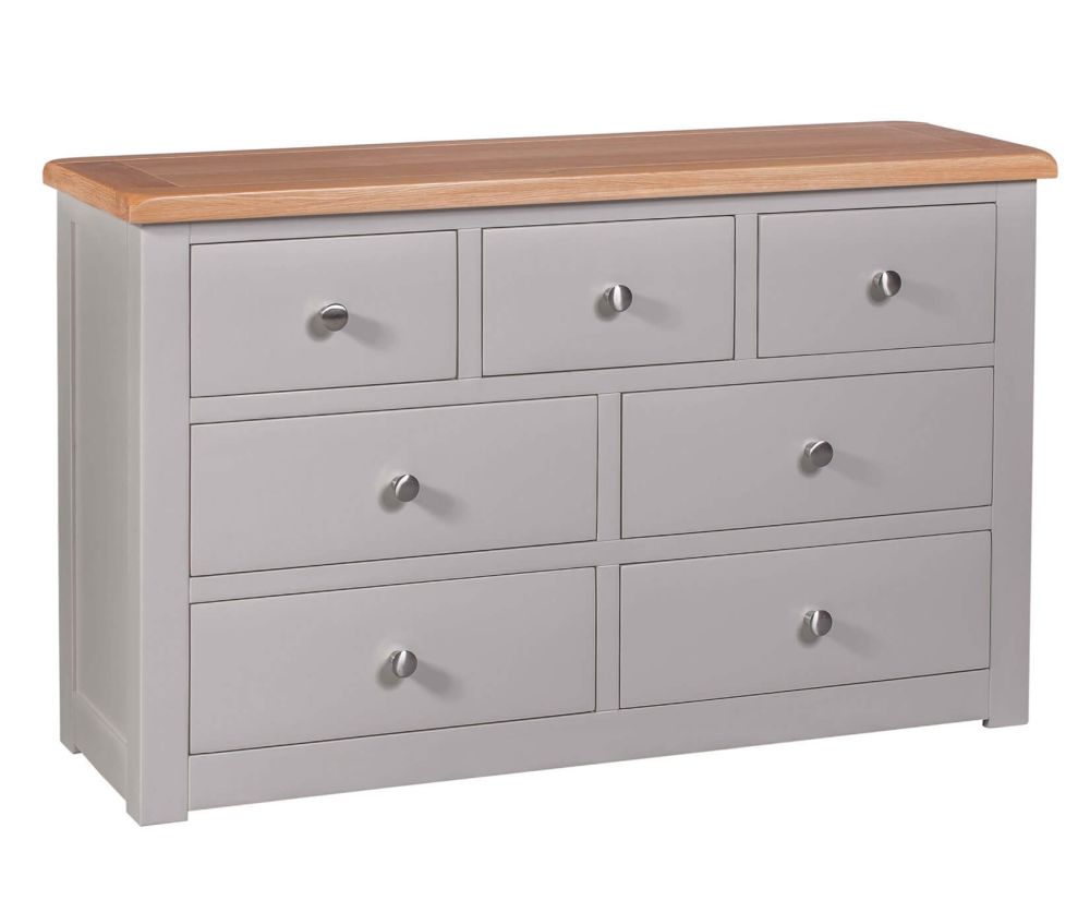 Homestyle GB Diamond Painted Oak 7 Drawer Chest