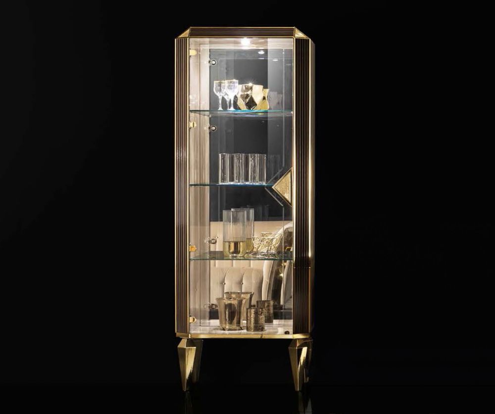 Arredoclassic Diamante Italian 1 Door Display Cabinet