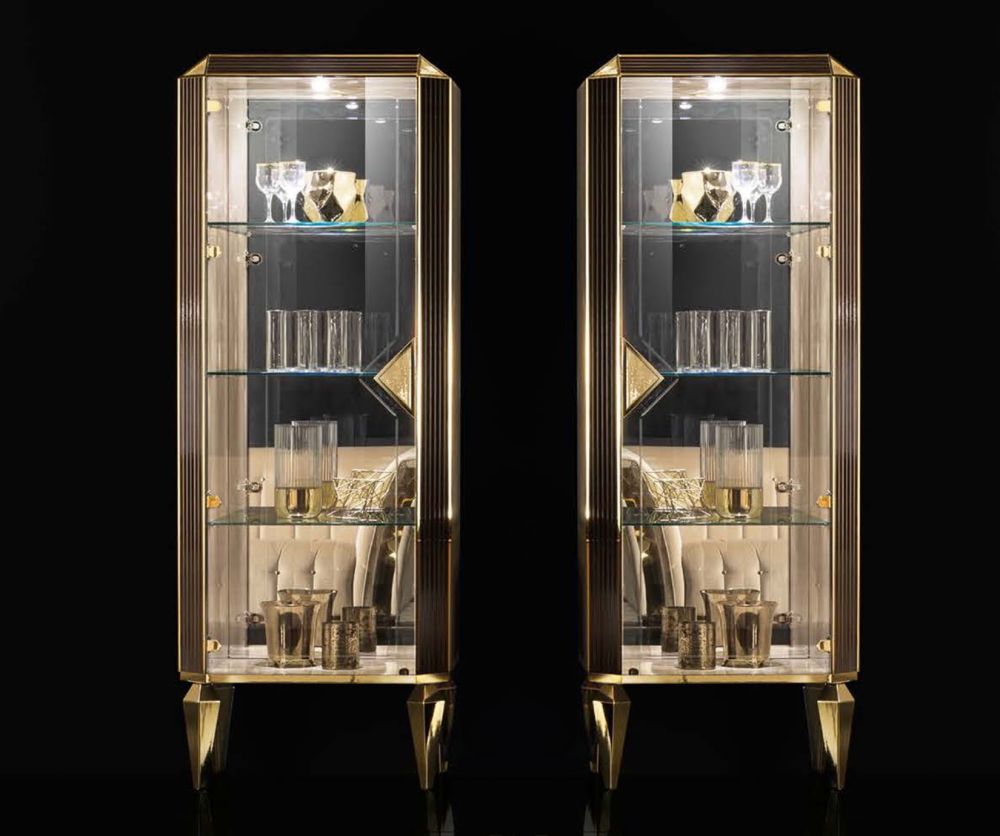 Arredoclassic Diamante Italian 1 Door Display Cabinet