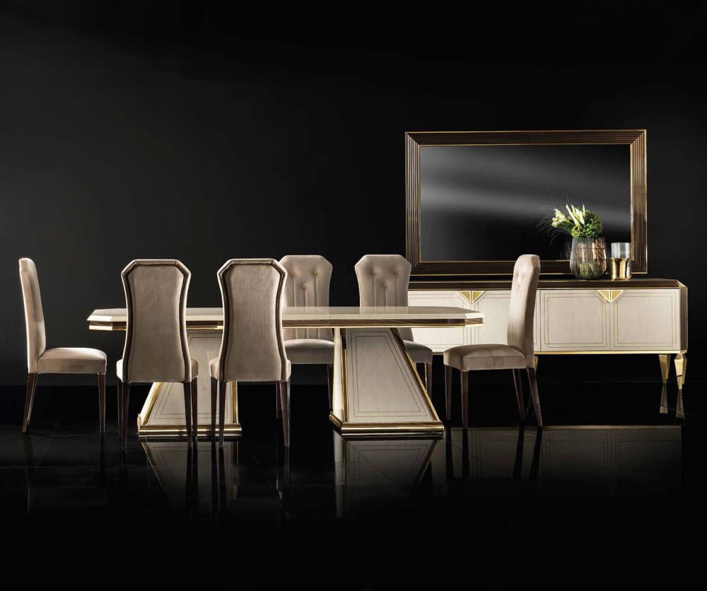 Arredoclassic Diamante Italian Rectangular Extension Dining Table