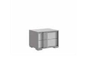 Stilgroup Evolution Diana Grey 2 Drawer Night Stand with Centre Handle