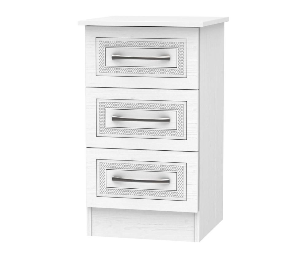 Welcome Furniture Dorset Signature White Finish 3 Drawer Locker
