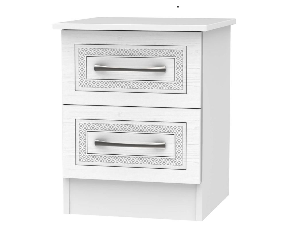 Welcome Furniture Dorset Signature White Finish 2 Drawer Locker