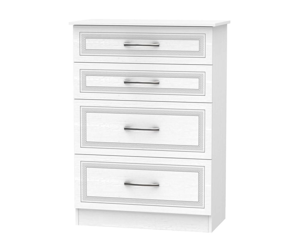 Welcome Furniture Dorset Signature White Finish 4 Drawer Deep Chest